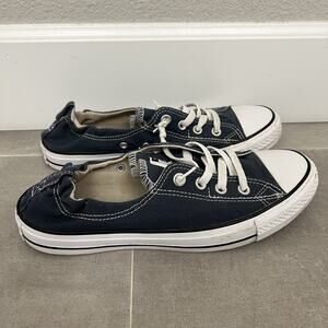 Converse Chuck Taylor All Star Shoreline Womens 10 Blue Sneaker Slip On Shoes